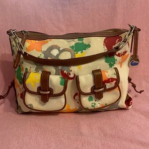 Dooney and Bourke Splatter Paint Pattern Shoulder Bag